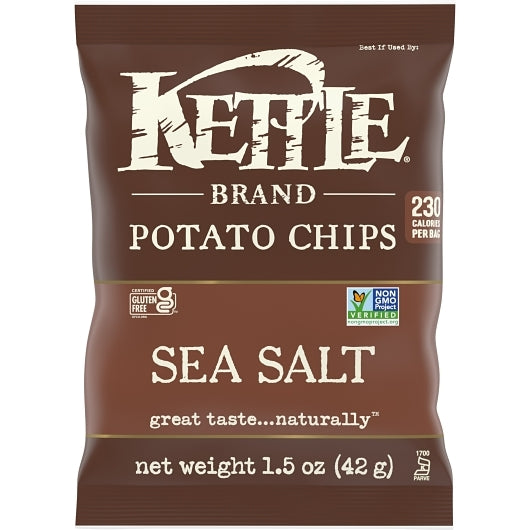Kettle Potato Chip Chips Sea Salt, 24 x 1.5 oz Case - DOT product image 2