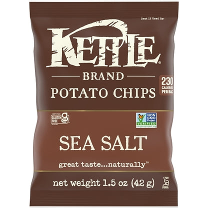 Kettle Potato Chip Chips Sea Salt, 24 x 1.5 oz Case - DOT product image 2