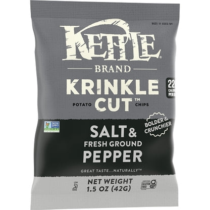 Kettle Brand Potato Chip Salt & Fresh Ground Pepper Krinkle Cut, 24 x 1.5 oz Case - DOT product image 3