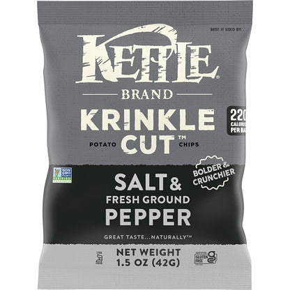 Kettle Brand Potato Chip Salt & Fresh Ground Pepper Krinkle Cut, 24 x 1.5 oz Case - DOT product image 2