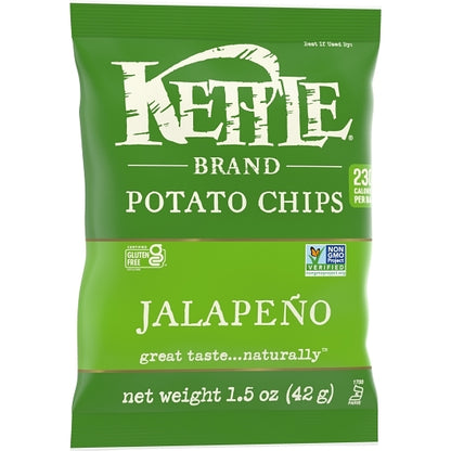 Kettle Brand Potato Chips Jalapeno, 24 x 1.5 oz Case - DOT product image 3