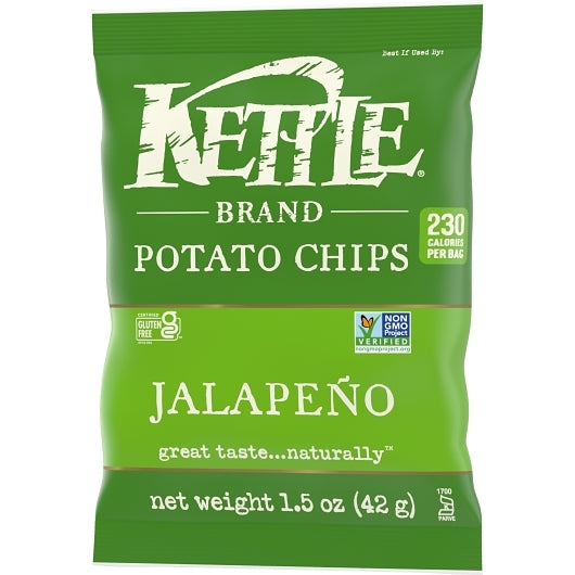 Kettle Brand Potato Chips Jalapeno, 24 x 1.5 oz Case - DOT product image 5
