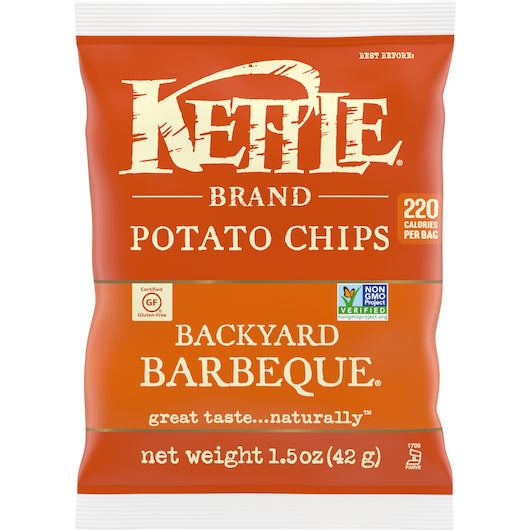 Kettle Brand Potato Chips Backyard Bbq, 24 x 1.5 oz Case - Snacks