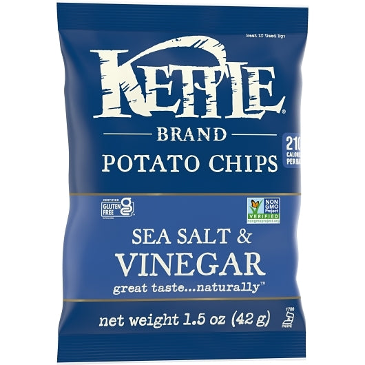 Kettle Brand Potato CHIP SEA SALT & VINEGAR, 24 x 1.5 oz Case - DOT product image 3