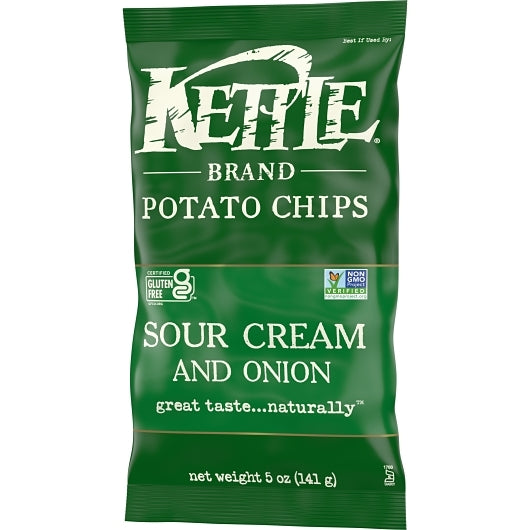 Kettle Brand Potato Chip Sour Cream & Onion, 15 x 5 oz Case - DOT product image 5