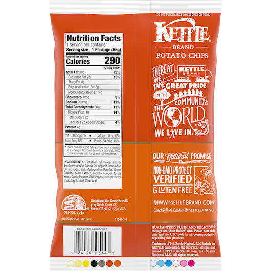 Kettle Brand Potato Backyard Bbq Potato Chips, 24 x 2 oz Case - DOT product image 8