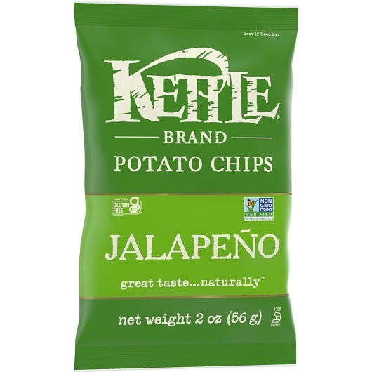 Kettle Brand Potato Jalapeno Potato Chips, 6 x 2 oz Case - DOT product image 3