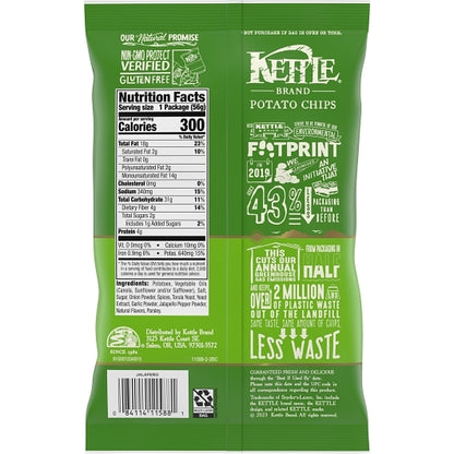 Kettle Brand Jalapeno Potato Chip Jalapeno, 24 x 2 oz Case - DOT product image 8
