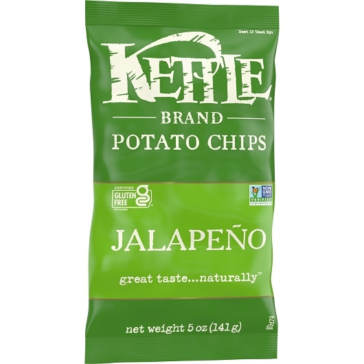 Kettle Brand Potato Chips Jalapeno, 8 x 5 oz Case - DOT product image 3