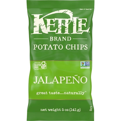 Kettle Brand Potato Chips Jalapeno, 8 x 5 oz Case - DOT product image 2
