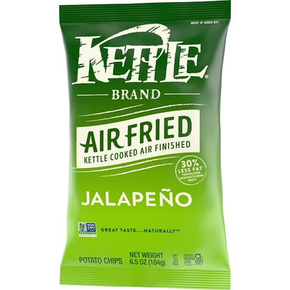 Kettle Foods Potato Chips, Air Fried Jalapeno Kettle Chips, 12 x 6.5 oz Case - DOT product image 6
