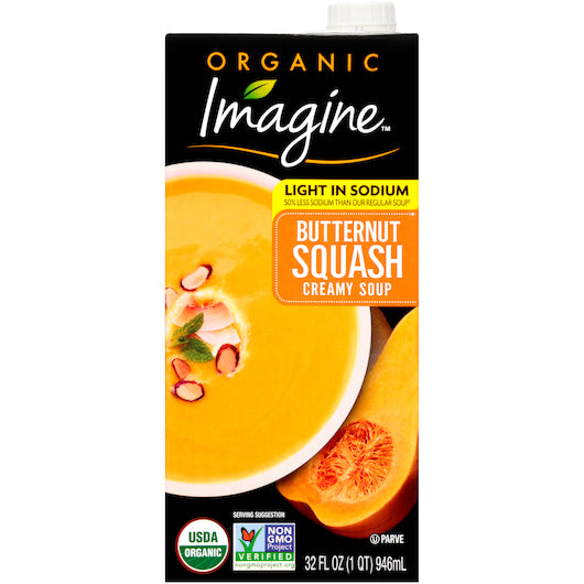 Imagine Soup Creamy Butternut Squash Soup, 6 x 32 fl oz Case - Prepared Foods