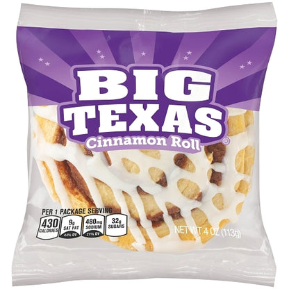 Big Texas CINNAMON ROLL SINGLE SERVE, 6 x 6 x 4 oz Case - DOT product image 3