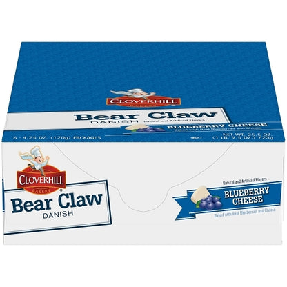 Cloverhill Blueberry Cheese Claw, 6 x 6 x 4.25 oz Case - Bakery & Desserts