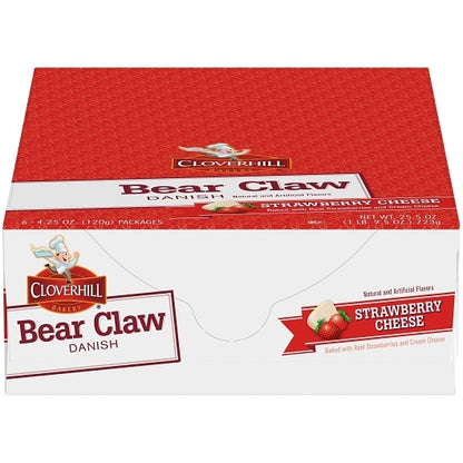 Cloverhill Strawberry Cheese Claw, 6 x 6 x 4.25 oz Case - Bakery & Desserts