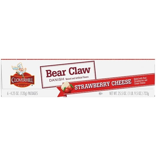 Cloverhill STRAWBERRY CHEESE CLAW, 6 x 6 x 4.25 oz Case - DOT product image 6