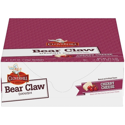 Cloverhill Cherry Cheese Claw, 6 x 6 x 4.25 oz Case - Bakery & Desserts