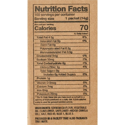 Fresh Gourmet Tri-Color Tortilla Strips Salad Topping Single Serve, 100 x 0.5 oz Case - DOT product image 6