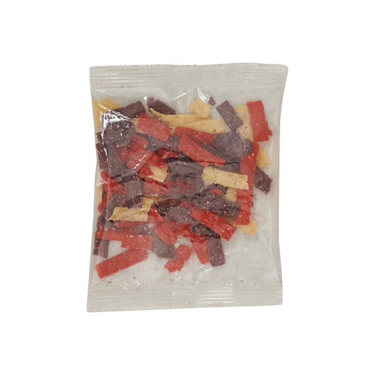 Fresh Gourmet Tri-Color Tortilla Strips Salad Topping Single Serve, 100 x 0.5 oz Case - Snacks