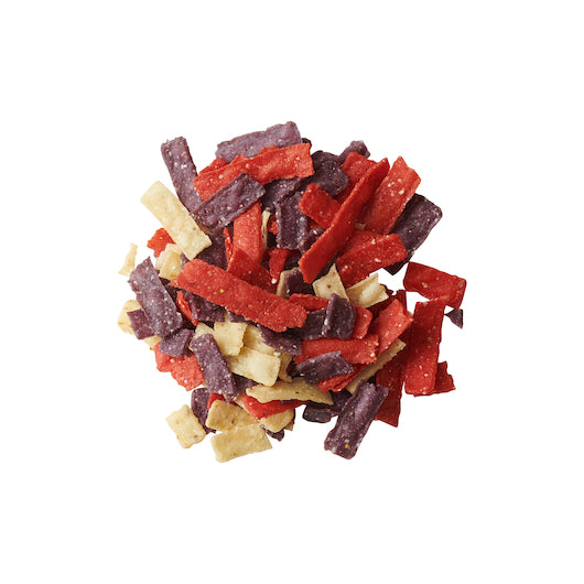 Fresh Gourmet Tri-Color Tortilla Strips Salad Topping Single Serve, 100 x 0.5 oz Case - DOT product image 2