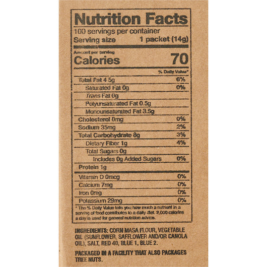Fresh Gourmet Tri-Color Tortilla Strips Salad Topping Single Serve, 100 x 0.5 oz Case - DOT product image 7