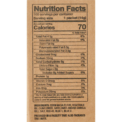 Fresh Gourmet Tri-Color Tortilla Strips Salad Topping Single Serve, 100 x 0.5 oz Case - DOT product image 7