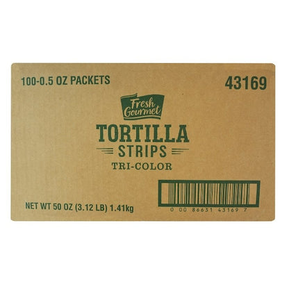 Fresh Gourmet Tri-Color Tortilla Strips, 100 x 0.5 oz Case - DOT product image 5