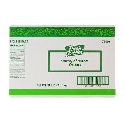 Fresh Gourmet Homestyle Trans Fat Free Crouton Bulk, 8 x 2.5 lb Case - DOT product image 5