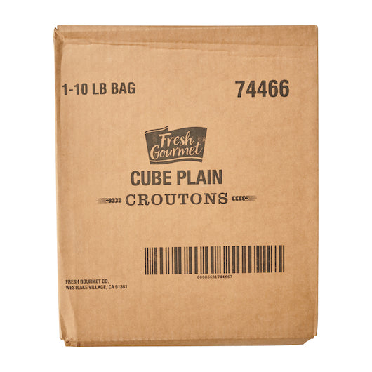 Fresh Gourmet Trans Fat Free Plain Cube Crouton Bulk, 1 x 10 lb Case - DOT product image 5