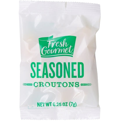 Fresh Gourmet Trans Fat Free Cubes Crouton Single Serve, 250 x 0.25 oz Case - Croutons & Salad Toppings