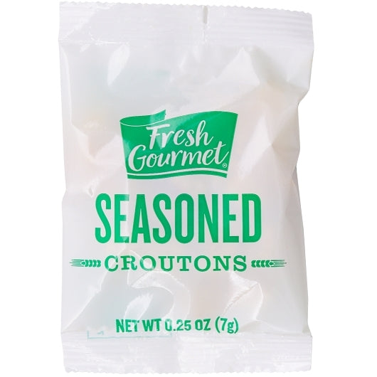 Fresh Gourmet Trans Fat Free Cubes Crouton Single Serve, 250 x 0.25 oz Case - Croutons & Salad Toppings
