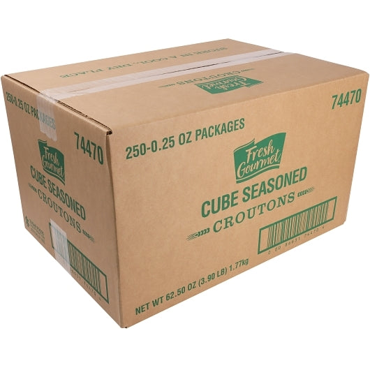 Fresh Gourmet Trans Fat Free Cubes Crouton Single Serve, 250 x 0.25 oz Case - DOT product image 8