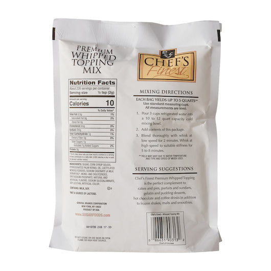 Chefs Finest Whipped Topping, 12 x 16 oz Case - DOT product image 2