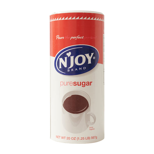 N Joy Sugar Canister, 24 x 20 oz Case - Pantry Ingredients