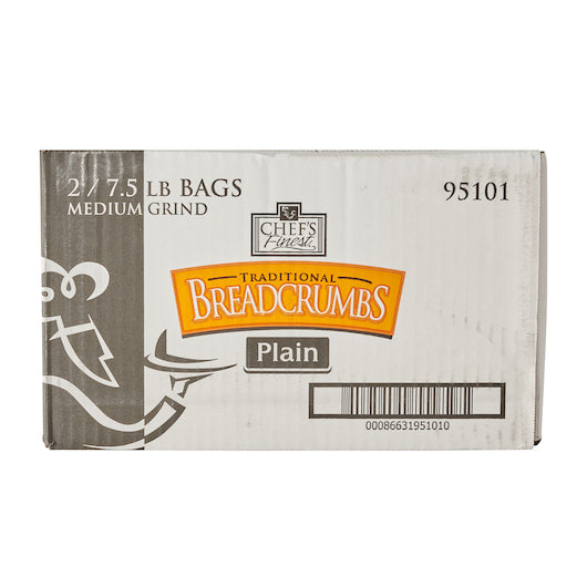 Chef's Finest Medium Plain Bread Crumbs, 2 x 7.5 lb Case - DOT product image 5
