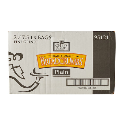 Chef's Finest Plain Fine Bread Crumbs, 2 x 7.5 lb Case - DOT product image 4