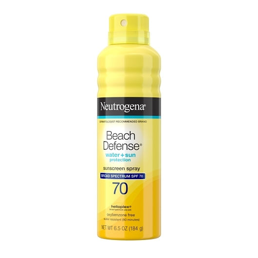 Neutrogena Beach Defense Water & Sun Protection Sunscreen Spf70 Spray, 4 x 3 x 6.5 oz Case - DOT product image 5
