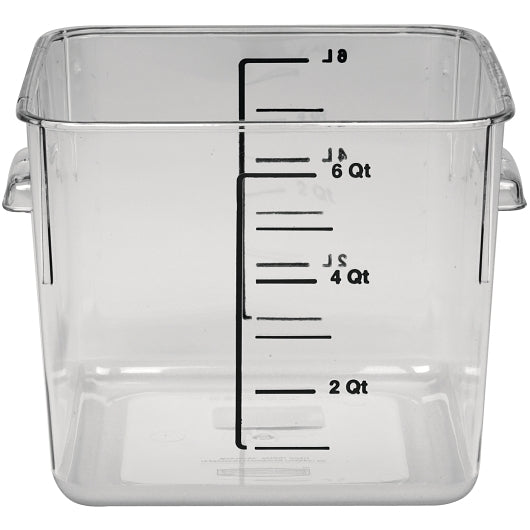 Rubbermaid Commercial Products Space Saving Container Square 6qt, 12 x 1 each Case - Food Storage Containers