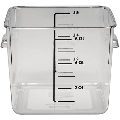 Rubbermaid Commercial Products Space Saving Container Square 6qt, 12 x 1 each Case - Food Storage Containers