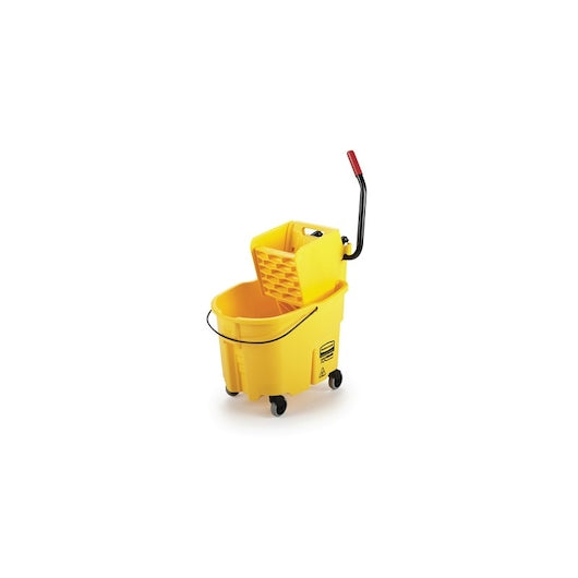 Rubbermaid Commercial Products Wavebrake 35 Quart Bucket Wringer Yellow, 1 x 1 ct Case - Janitorial Supplies