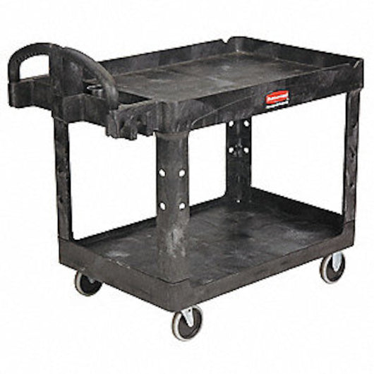 Rubbermaid Commercial Products Heavy Duty Utility Cart Medium Black, 1 x 1 each Case - Kitchen Equipment