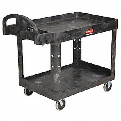 Rubbermaid Commercial Products Heavy Duty Utility Cart Medium Black, 1 x 1 each Case - Kitchen Equipment