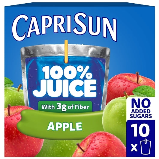 Capri Sun 100% Juice Ready To Drink Apple Juice, 4 x 60 fl oz Case - DOT product image 3