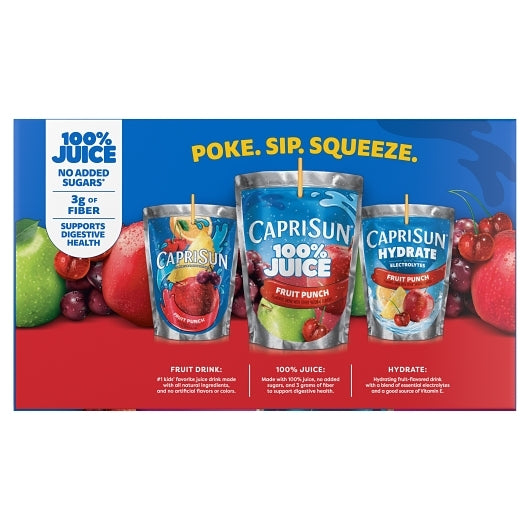 Capri Sun 100% Juice Ready To Drink Berry Juice, 4 x 1.87 QT Case - DOT product image 6