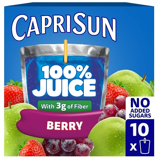 Capri Sun 100% Juice Ready To Drink Berry Juice, 4 x 1.87 QT Case - DOT product image 3