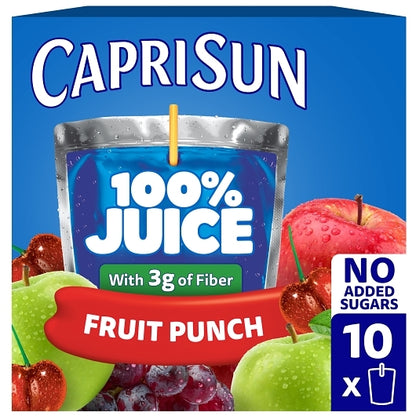 Capri Sun 100% Juice Ready To Drink Fruit Punch, 4 x 1.77 LT Case - DOT product image 3