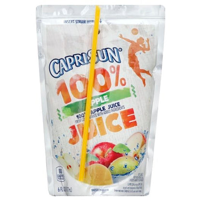 Capri Sun 100% Juice Ready To Drink Apple Juice, 4 x 10 x 6 fl oz Case - DOT product image 2