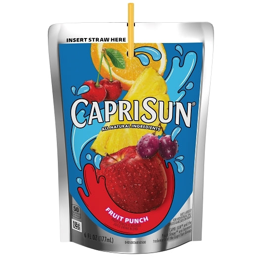 Capri Sun Ready To Drink Fruit Punch, 40 x 177 ML Case - Beverages