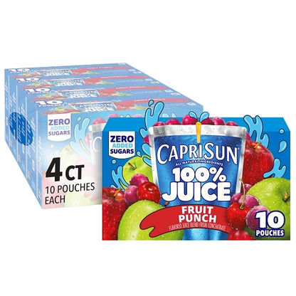 Capri Sun 100% Juice Ready To Drink Fruit Punch, 4 x 1.77 LT Case - DOT product image 4