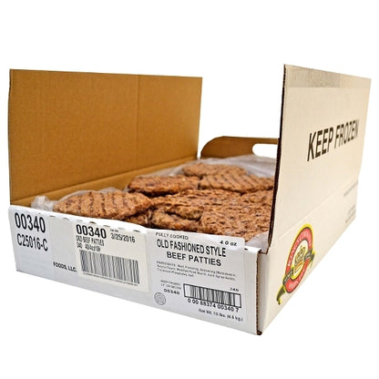 Kings Command Foods Flame Broiled Old Fashioned Style Beef Burgers, 1 x 40 x 4 oz Case - DOT product image 4